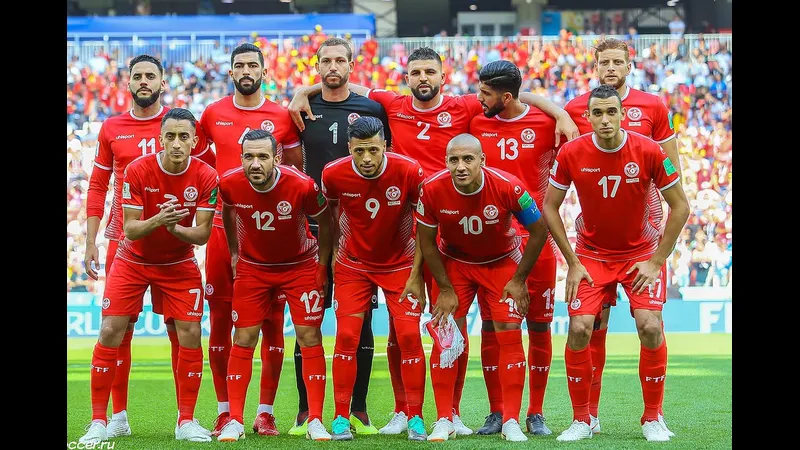 Cầu thủ Tunisia nỗ lực giành bóng từ cầu thủ Haiti. Cầu thủ Tunisia nỗ lực giành bóng từ cầu thủ Haiti.