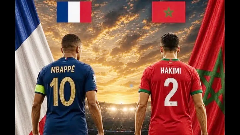 Cầu thủ Pháp và Morocco đang tranh chấp bóng trên sân cỏ - Tình hình lực Cầu thủ Pháp và Morocco đang tranh chấp bóng trên sân cỏ - Tình hình lực